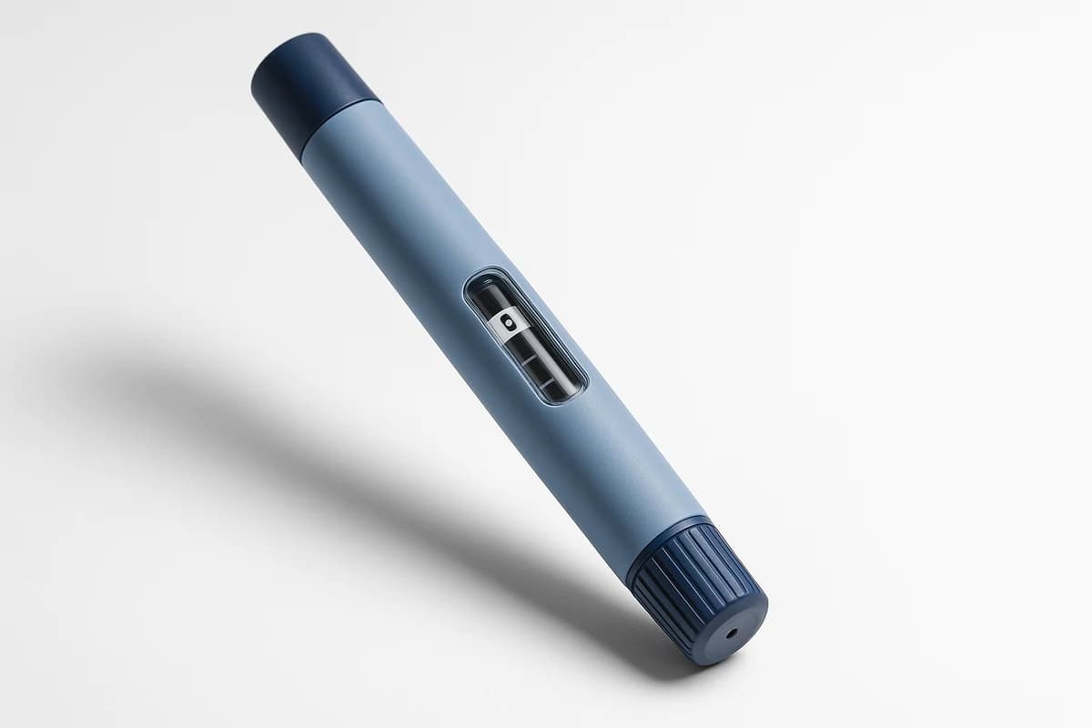 Wegovy semaglutide injection pen — editorial product photography