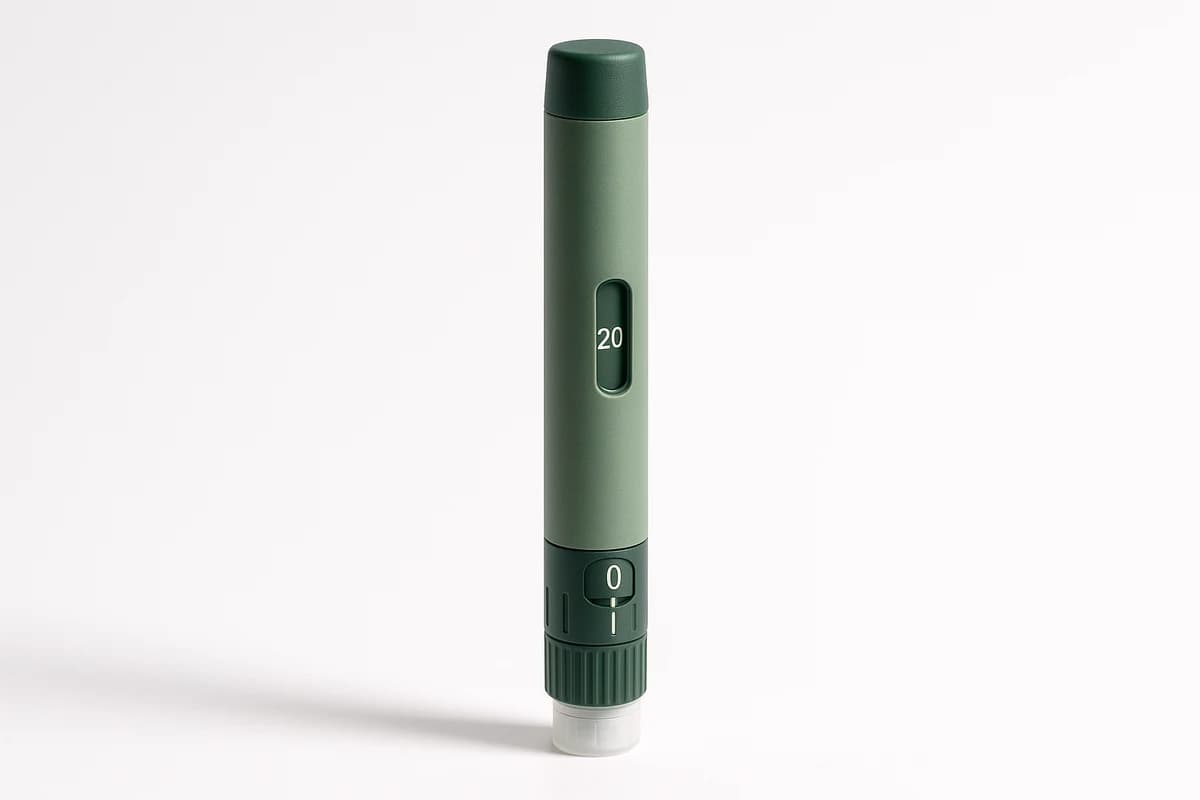 Mounjaro tirzepatide injection pen — editorial product photography
